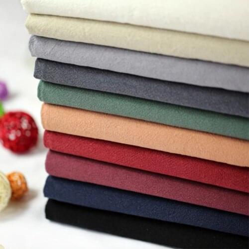 LEO&LIN Vintage Cotton Linen Fabric Soft water-wash Handmade DIY for Dress Patchwork Sewing (1 meter)