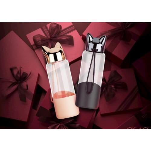 Preferential Promotion Portable FashionTtrend Personality Goddess Tea Cup Lovely Cartoon Silicone anti Scalding Glass Water cup