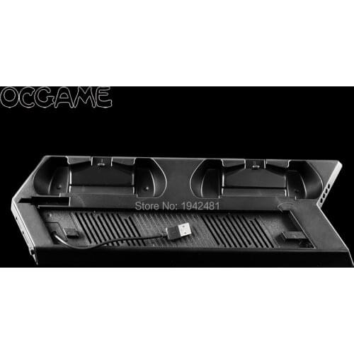 OCGAME Multifunctional USB HUB Charger Ports For PS4 Slim Vertical Stand Cooling Fan Charging Stand for Playstation 4 slim