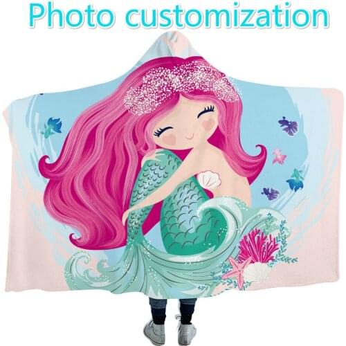 To customize hooded blanket Cape hooded blanket Cape thickened sofa / bed / Travel