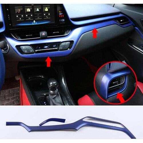 Center Console Dashboard Air Vent Cover Trim For Toyota C-HR 2018-2021 Blue car modification