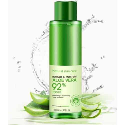 BIOAQUA Natural Face Toner Aloe Vera Gel VC Essence Skin Care Hydrating Moisturizing Vitamin C Lighten Pore Toner Korean 120ml