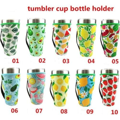 Tumbler Bottle Holder Cover Drinkware Bags Neoprene Insulated Sleeves Sunflower Baseball Iced Coffee Cups Bottle Sleeve 30oz SN