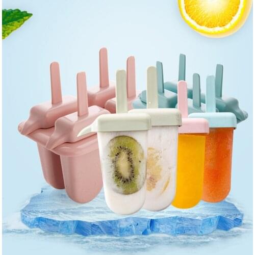 2017 New DIY Ice Cream Tubs Mold Tools Tray Plastic Ice Cube Tray Molds 4 pcs Ice Cream Molds-021