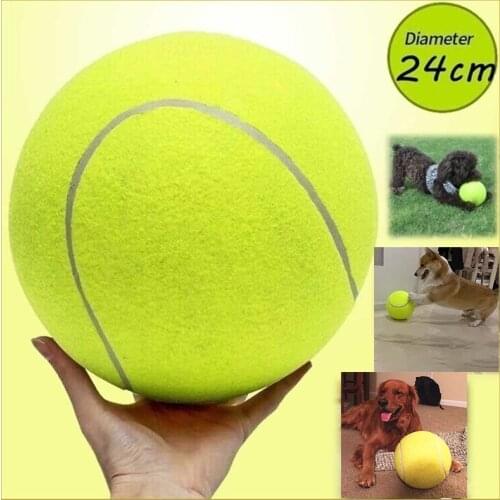 New Product Funny Practical Pets Cat Dog Inflatable Tennis Ball Play Toys for Large Dogs Cats Chew Toy Pet Products 24cm