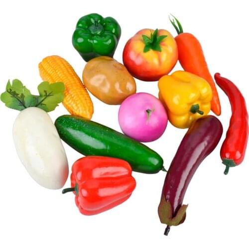 Chili Onion Tomato Carrot Potato Corn Artificial Plastic Vegetables Fake Artificial Fruit Model Party Kitchen Wedding Decoration