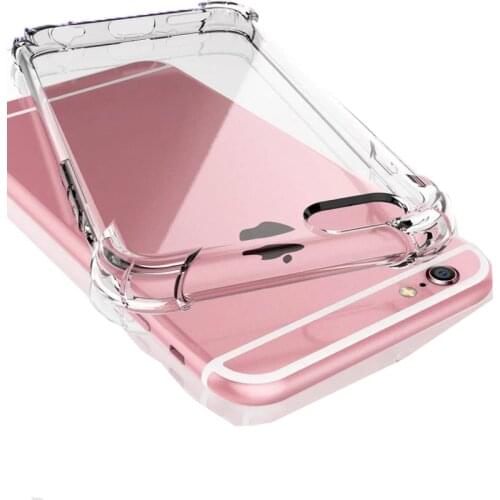 Funda Transparent Shockproof Silicone Case For iPhone 11 12 Pro X XS Max XR 6 S 7 8 SE 2020 Plus Mini Case Clear TPU Cover Coque