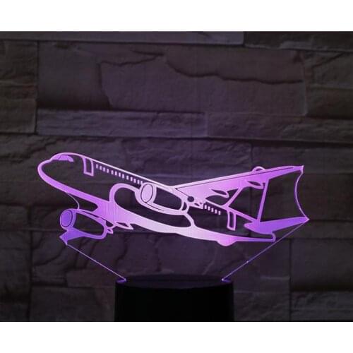 Factory Direct Sale 3d Night Light Fighter Creative Colorful Touch Decorations Nightlight Baby Kids 3d Led Lamp