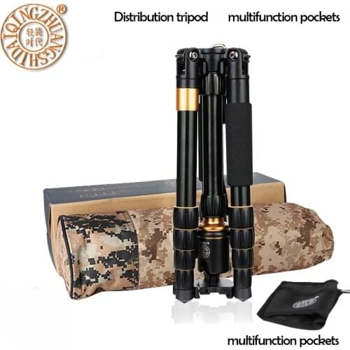 QZSD Q278 Professional Ball Head For Canon Nikon DSLR Camera Lightweight Compact Tripod Monopod Portable Camera Stand Tripe