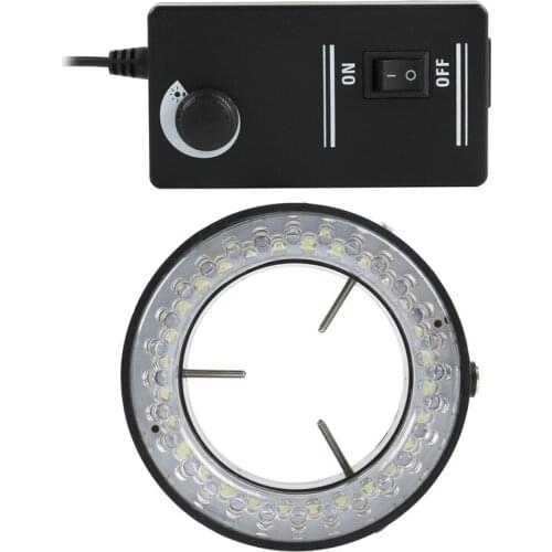 6W 60 LED Adjustable Ring Light Illuminator Lamp 100-240V For Stereo Microscope Digital Industrial Microscope Camera