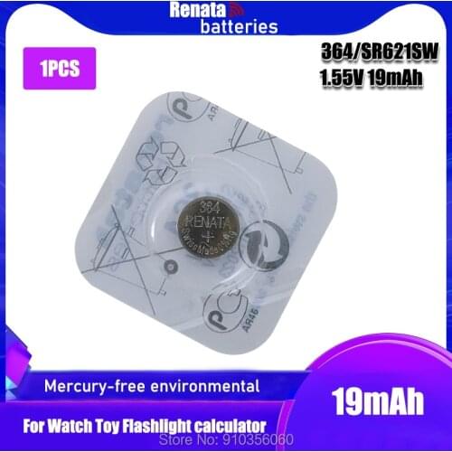 RETAIL 621 Watch Battery AG1 LR621 sr621sw 364A 1.5V LR60 Silver Oxide Button Cell Battery For Watch Electronic Calculator