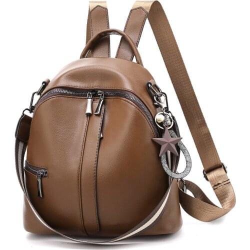 Fashion Womens Outdoor Simple Zipper Contrast Color School Bags for Teenage Girls women backpack Travel Bag Dropshipping Black