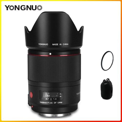 YONGNUO YN35mm F1.4C DF UWM Wide Angle Prime Lens for Canon DSLR Camera 35mm F1.4 DF UWM Ultrasonic Wave Motor Wide-Angle AF MF