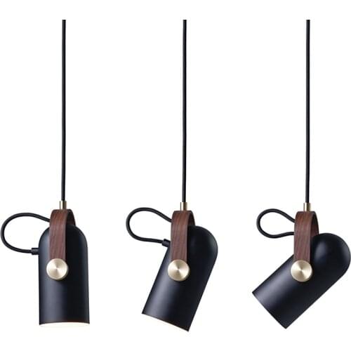 Nordic Designer Modern Industrial Chandelier Iron Art Wood Interior Lighting Home Decor Bedroom Bedside Restaurant Coffee Bar