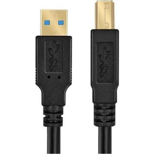 SuperSpeed USB 3.0 Type A to B Cable in Black 6 Feet