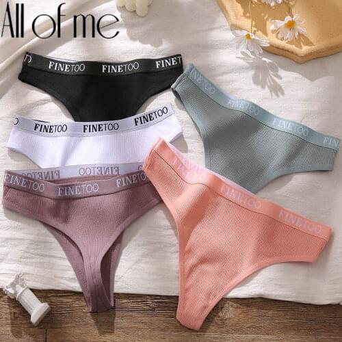 Cotton Panties Women Underwear Sexy G-String Lingerie Female Thong Underpants Briefs Finetoo Brand Intimates T-back Girls Pantys