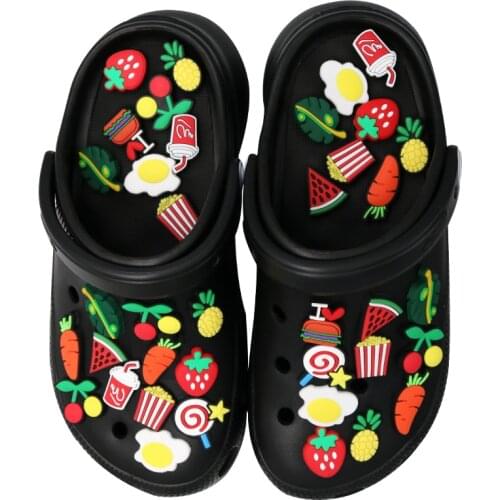 Shoe Decorations Flower Shoe Charms Accessories Strawberry Watermelon Candy Series Garden Charm for Wristbands Kids Party