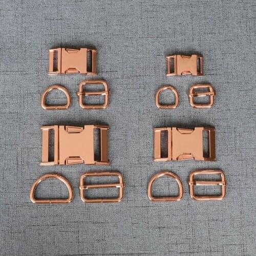 20 Sets 15mm 20mm 25mm 32mm Heavy Paracord Metal Buckle Clip Clasp Belt Straps D Ring Adjuster Slider Harness Hardware