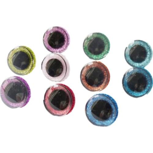 10 Pcs 16mm 20mm 24mm 10pcs Shinning Plastic Doll Eyes Craft Eyes DIY For Plush Bear Stuffed Toys Animal Puppet Dolls