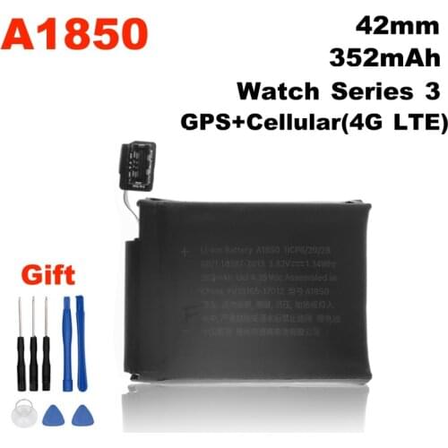 100% Tested Original A1850 Battery Real 352mAh For Apple watch A1861 A1891 A1892 Series 3 42mm GPS + Cellular (4G LTE)