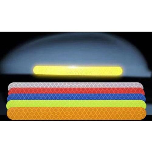 2pcs Reflectante Car Stickers Tail Car Rearview Mirror Anti-collision Reflective Stripe Luminous Stickers Warning Tags Car Acces