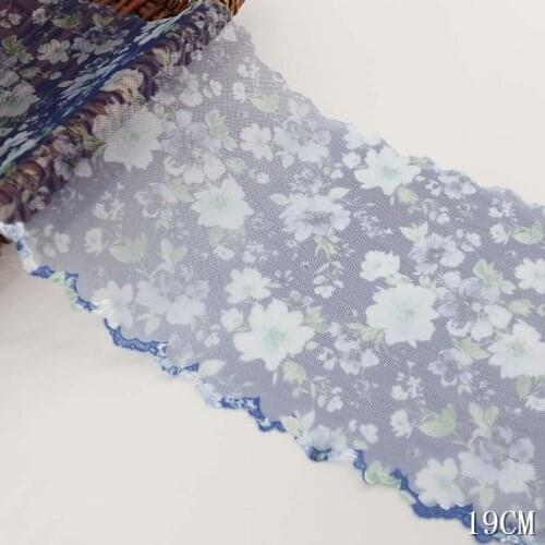 2Yards Embroidered Net Cloth Lace Fabric Lovely Flowers Mesh Tulle Pink Blue Trim Ribbons DIY Sewing Handmade Materials