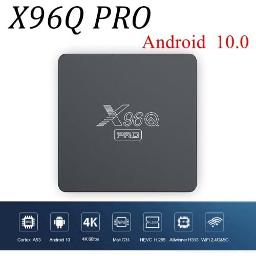 20PCS Android 10.0 X96Q PRO TV Box 4K Allwinner H313 Quad Core 1G 8G 2G 16G 2.4G 5G Dual Wifi Netflix Youtube H.265 Media Player