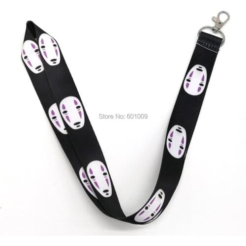 20/Lot Spirited Away Faceless Man Lanyard Key Card ID Neck Straps Party Gifts Retail