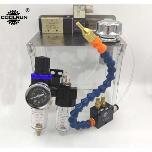 CNC Machine Tool Pneumatic Sprayer Water Pipe Oil Pump Lubrication System Low Pressure Water Spray Transparent 3L Oil Tank