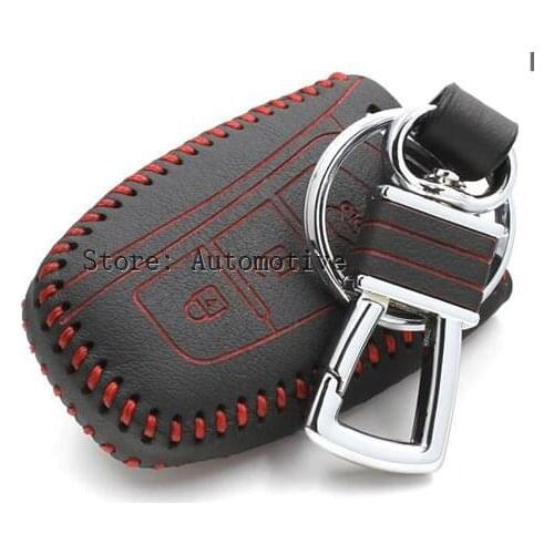 Auto Accessories High Quality Genuine Leather Car Key Holder Key Case For Hyundai Santa Fe IX45 2014 2015 2016 2017