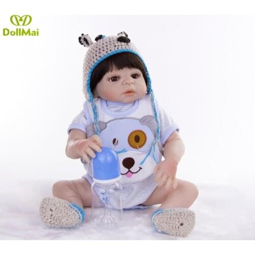 Bebes Reborn Girl boy Doll Full Silicone Body Lifelike Bonecas Newborn Babies 48cm Bebes reborn Bathe Toy Birthday gift