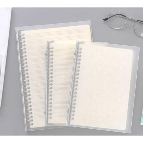 A5 B5 Loose Leaf Notebook Metal Binder Transparent Folio Change Book 26 Hole Loose Leaf For Core Hand Book Notebook Stationery