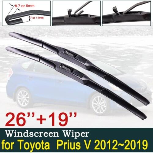 For Toyota Prius V Daihatsu Mebius 2012~2019 ZVW40 Car Wiper Blade Windscreen Windshield Wipers Car Accessories 2013 2014 2015