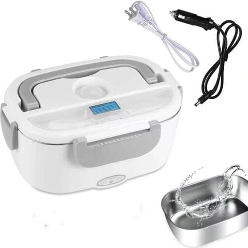 Electric Lunch Box Stainless Steel Car Home Office Heating Bento Box Kids Food Warmer Container Portable Set