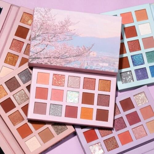 FOCALLURE 16Colors Matte Earth-Color Eyeshadow Palette Long Lasting Comestic Shimmer Glitter Eye Shadow Shiny Eye Makeup TSLM1