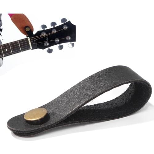 Leather Guitar Strap Head Belt Holder Button Safe Lock for Acoustic Electric Classic Folk Guitarra Ukulele Bass Accessories