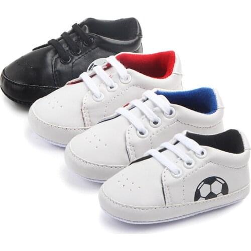 Fashion Baby Shoes Footwear Antiskid Infants PU First Walkers Soft Sole Newborn Boys Sport Shoes