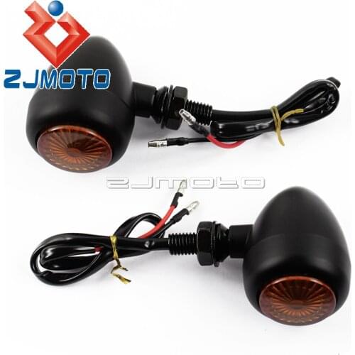 Motorcycle Amber Flashsers Blinker Motorbike Turn Signal Lights Indicators For Harley Choppers Classic Cafe Racer Turn Signals