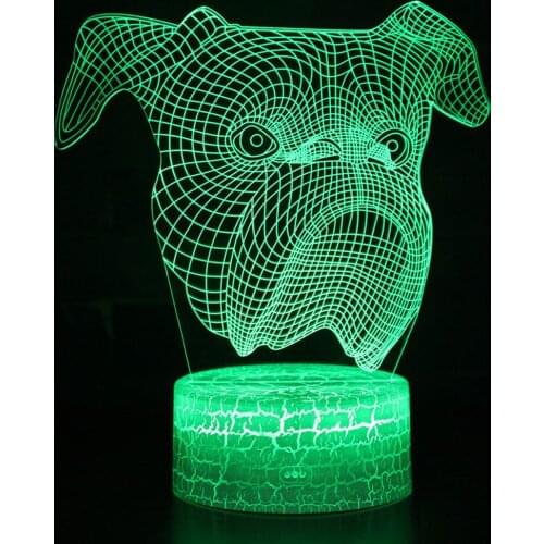Cartoon Dog Series 3D Night Light Color Touch Table Lamp Creative Gift LED84