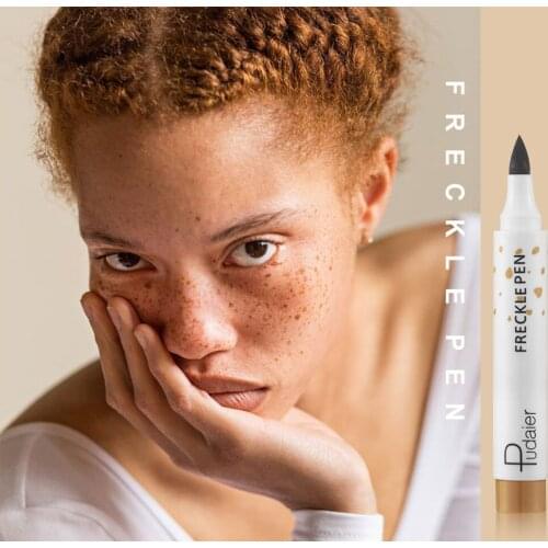 Pudaier Natural Lifelike Freckle Pen Soft Lasting Waterproof Dot Spot Pen Brown Freckle Pen Create Effortless Sunkissed Makeup
