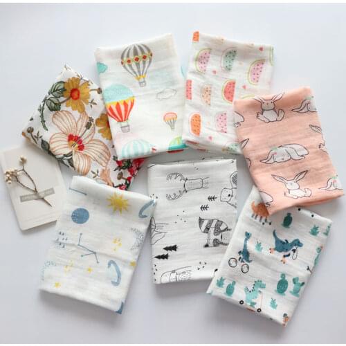 Baby Blankets Newborn Soft Organic Cotton Bath Towel Muslin Gauze Soothing Towel Bib Burp Cloth For Feeding Baby Stuff Scarf