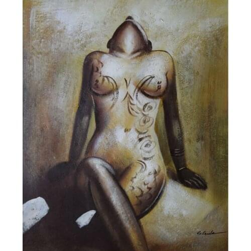 Original Hand painted Canvas oil paintings Abstract Nube women painting Modern wall art picture Home decor