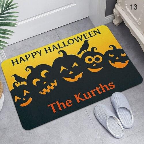 Creative Halloween Letter Doormat Multi-purpose Absorbent Pad Non-Slip Blanket for Kitchen Bedroom Bathroom JS22