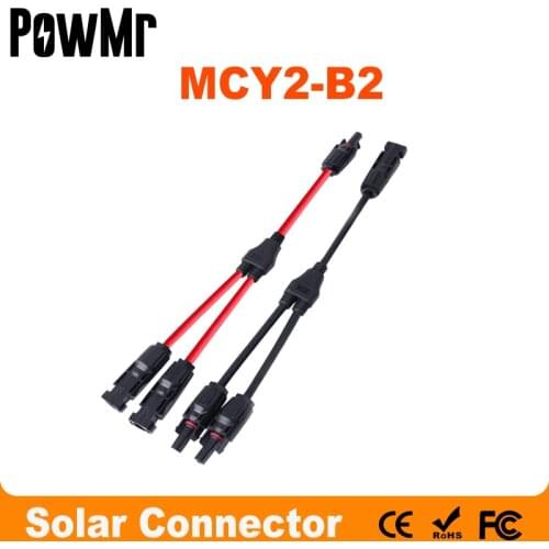 A Pair of 20A Waterproof Solar Panel Solar Connector IP67 4mm Solar Panel Adaptor Cable With Female And Male Connectors
