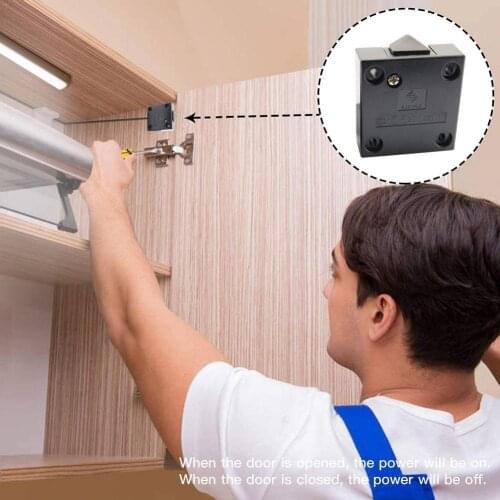 2021 Cabinet Door Switch Swing Door Wardrobe Door Switch Cloakroom Hotel Door Switch Self-rese Normally Closed G4G1