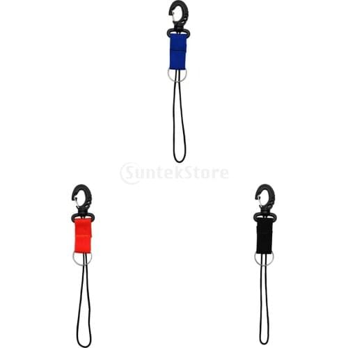 Adjustable Scuba Dive Wrist Strap Snorkeling Free Diving Hand Lanyard Camera Phone Hanging Rope - D-Ring