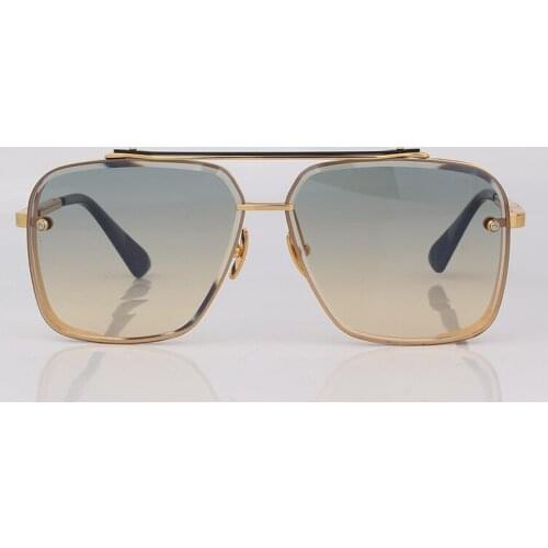 Metail pilot frame sunglasses for men double bar fashion square women sunglasses