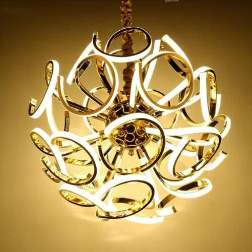 Post Modern Luminaire Led Pendant Light Plate Chrome / Gold Lustre Metal Suspend Lamp Indoor Lighting Fixtures Lamparas