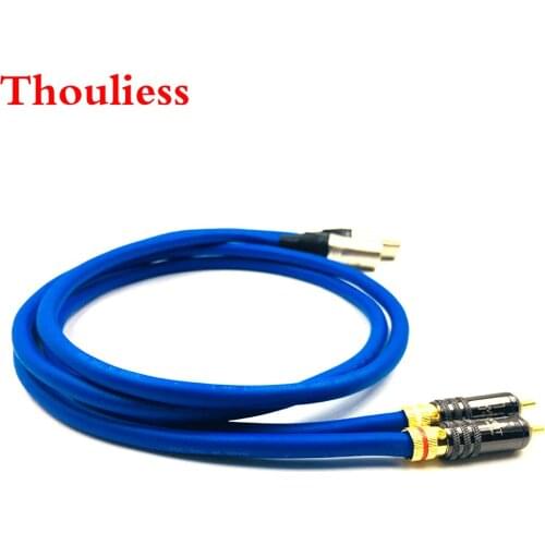 Thouliess Pair WBT-0144 RCA to XLR Male to Male Balacned Audio Interconnect Cable XLR to RCA Cable with CARDSA Clear-Light-USA