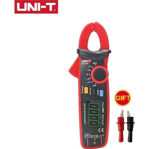 UNI-T UT210E UT210D MINI Digital Clamp Meter True RMS Auto Range AC DC Non Contact Multimeter Tester